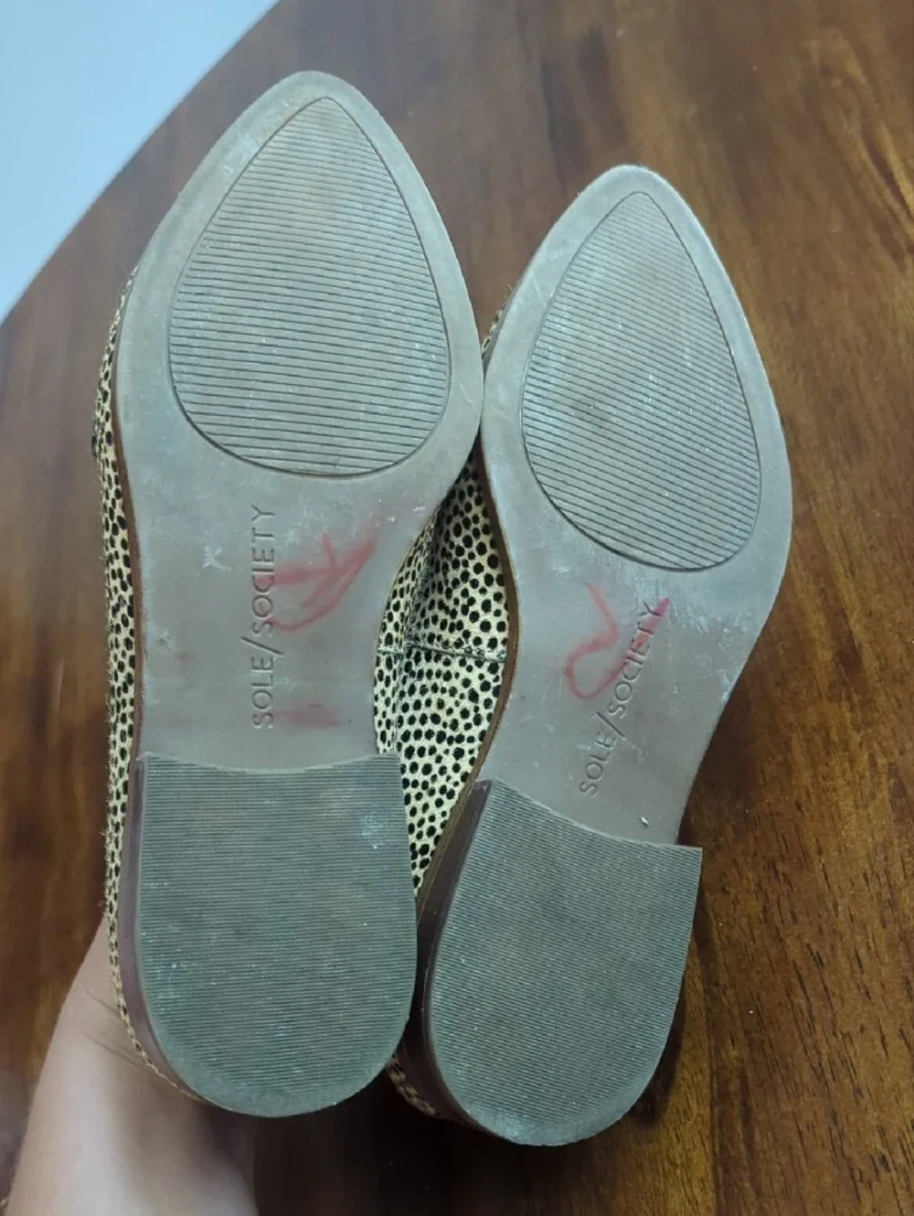Sole Society Jessica Loafers Real Cow Fur Upper size‎ 7
